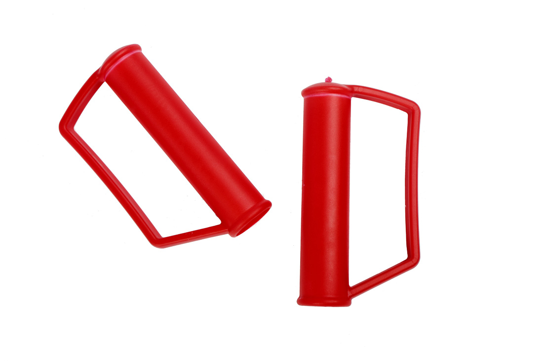 Juego 2 mangos carretilla de almacén nylon rojo